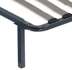 Sommier Cadre à lattes Renforcé 140x190 cm Compatible avec tous matelas Support réglable 17 lattes en 9mm Structure métal 1,2 mm