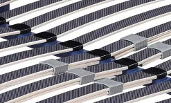 Sommier Cadre à lattes Renforcé 140x190 cm - Compatible avec tous matelas - Soutien réglable - 17 lattes en 9mm - Structure métal