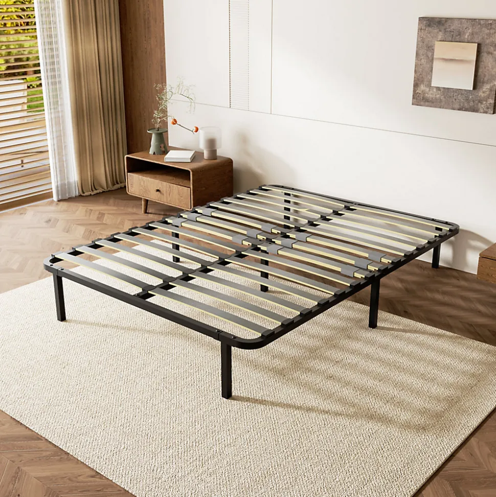 Sommier cadre à lattes 140x190 cm, 2x14 rangs