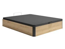 Sommier coffre 120 x 200 cm - Naturel clair et noir - NAMOSI de YSMÉE