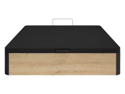 Sommier coffre 120 x 200 cm - Naturel clair et noir - NAMOSI de YSMÉE