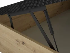 Sommier coffre 120 x 200 cm - Naturel clair et noir - NAMOSI de YSMÉE