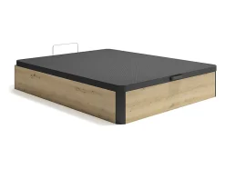 Sommier coffre 140 x 190 cm - Naturel clair et noir - NAMOSI de YSMÉE