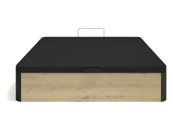 Sommier coffre 140 x 190 cm - Naturel clair et noir - NAMOSI de YSMÉE