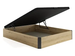 Sommier coffre 140 x 190 cm - Naturel clair et noir - NAMOSI de YSMÉE