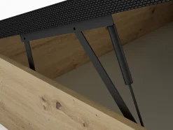 Sommier coffre 140 x 190 cm - Naturel clair et noir - NAMOSI de YSMÉE