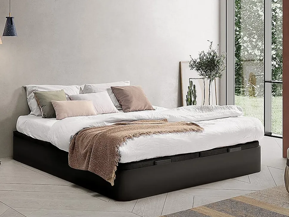 Sommier coffre 180 x 200 cm - Noir mat - HESTIA de YSMÉE