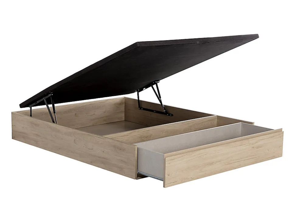 Sommier coffre avec tiroir 160 x 200 cm - Naturel clair - HESTIA de YSMÉE