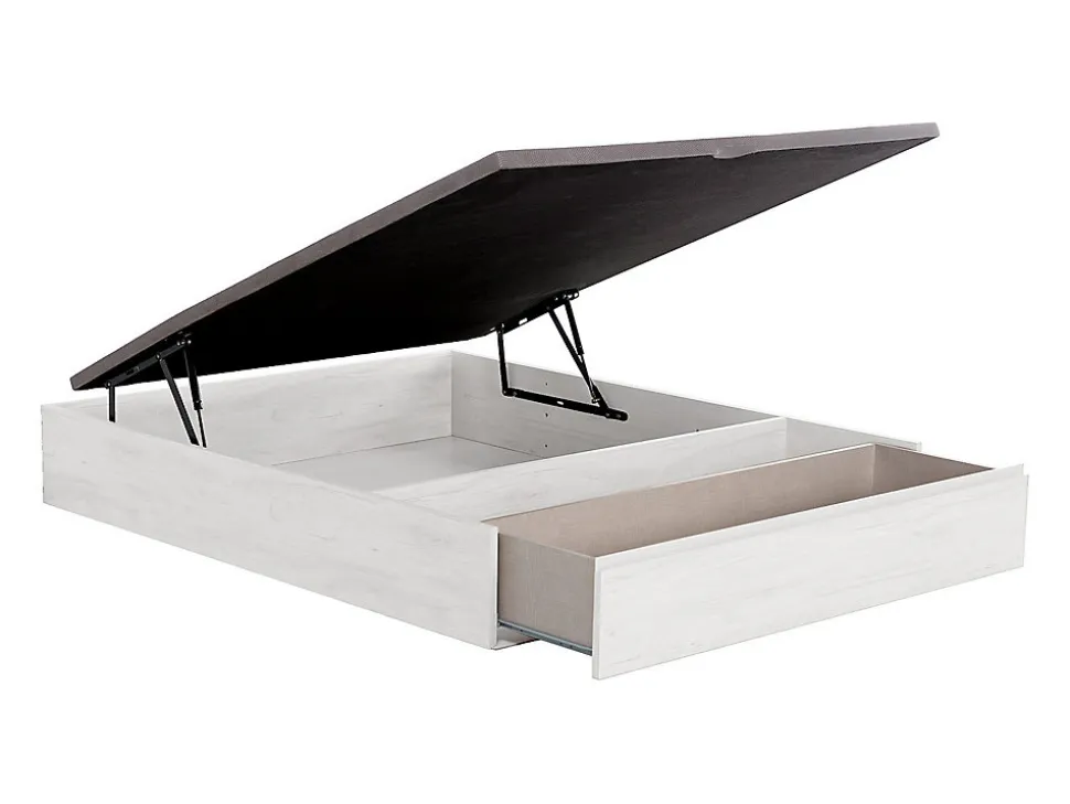 Sommier coffre avec tiroir 140 x 190 cm - Blanc - HESTIA de YSMÉE