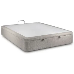 Sommier Coffre Bouclette Gris 160x200 H39cm