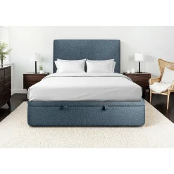 Sommier Coffre Bouclette Bleu 200x200 H39cm