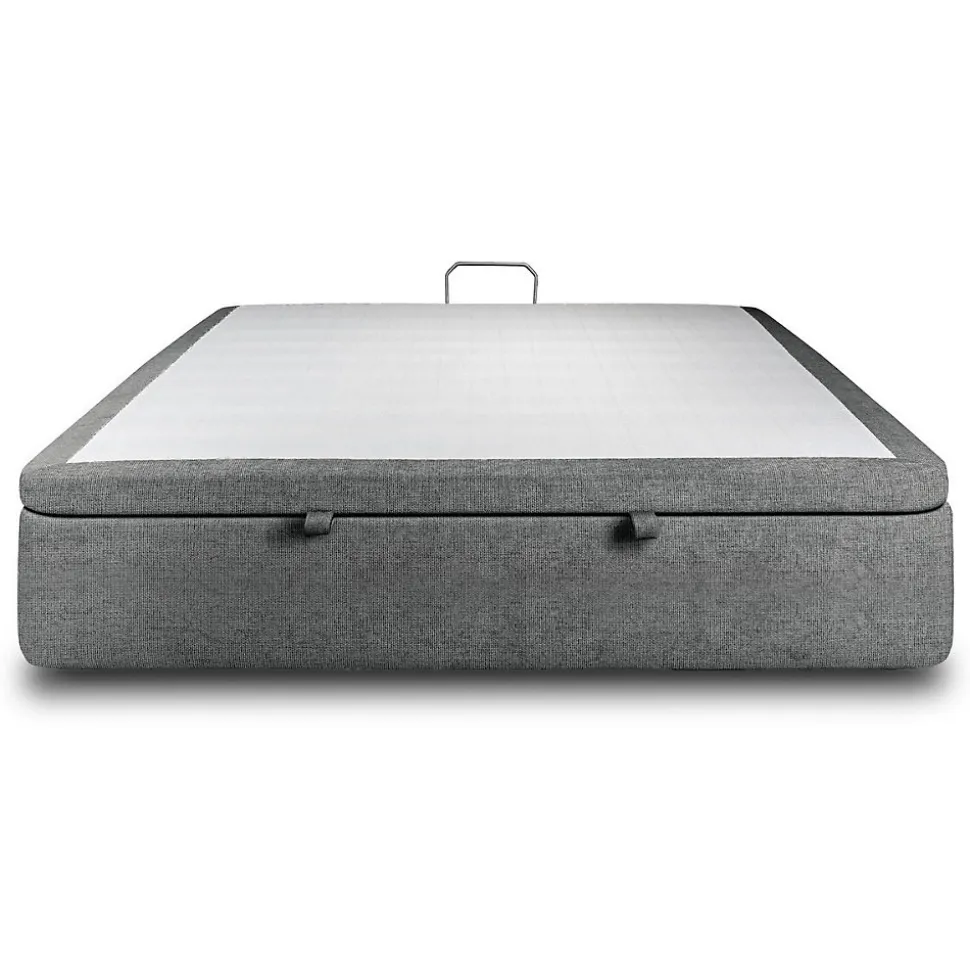 Sommier Coffre Tissu Gris anthracite 140x190 H39cm