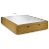 Sommier Coffre Tissu Jaune 140x200 H39cm