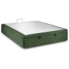 Sommier Coffre Tissu Vert 160x200 H39cm