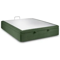 Sommier Coffre Tissu Vert 160x200 H39cm