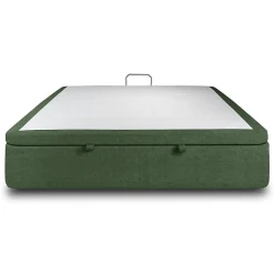 Sommier Coffre Tissu Vert 160x200 H39cm