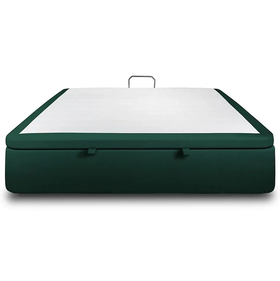 Sommier Coffre Velours Vert 140x190 H39cm