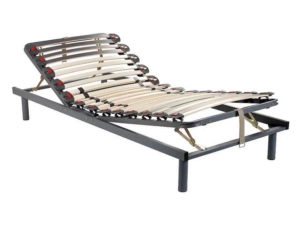 Sommier de relaxation lattes 3 plans de couchage - 80 x 200 cm - RUOTI de YSMÉE