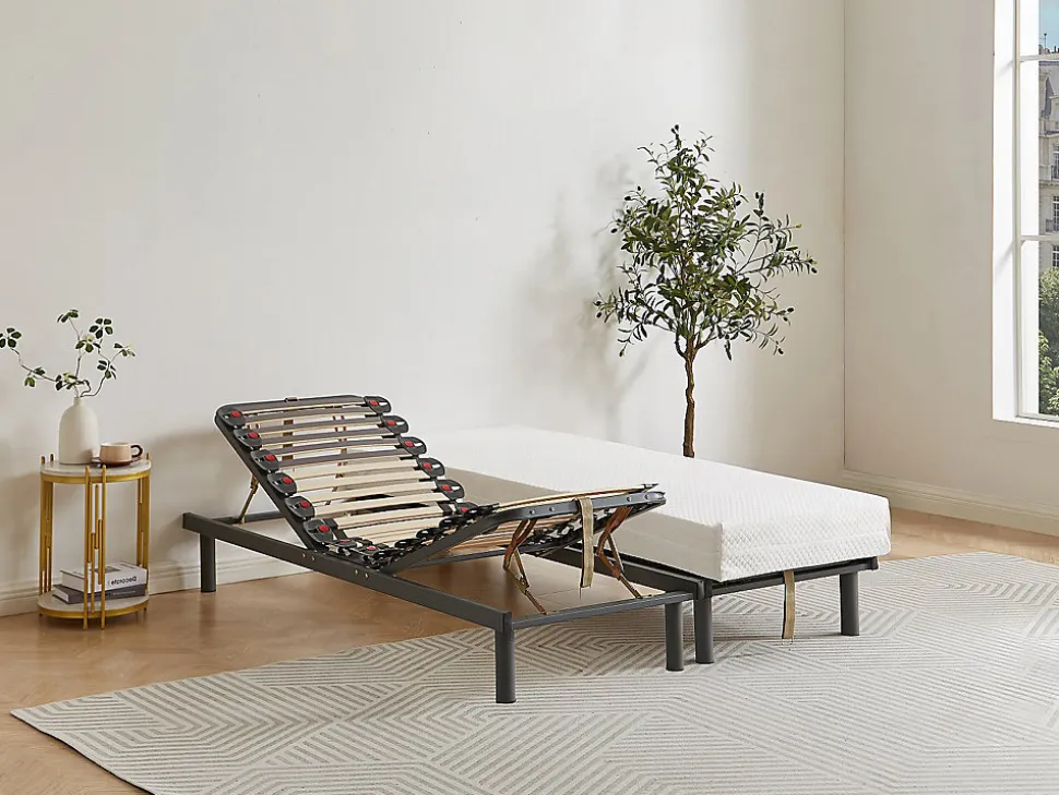 Sommier de relaxation lattes 3 plans de couchage - 80 x 200 cm - RUOTI de YSMÉE