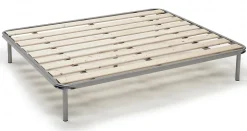 Sommier double Adeena, Sommier orthopédique à lattes rabotées, 100% Made in Italy, 120x190h31 cm