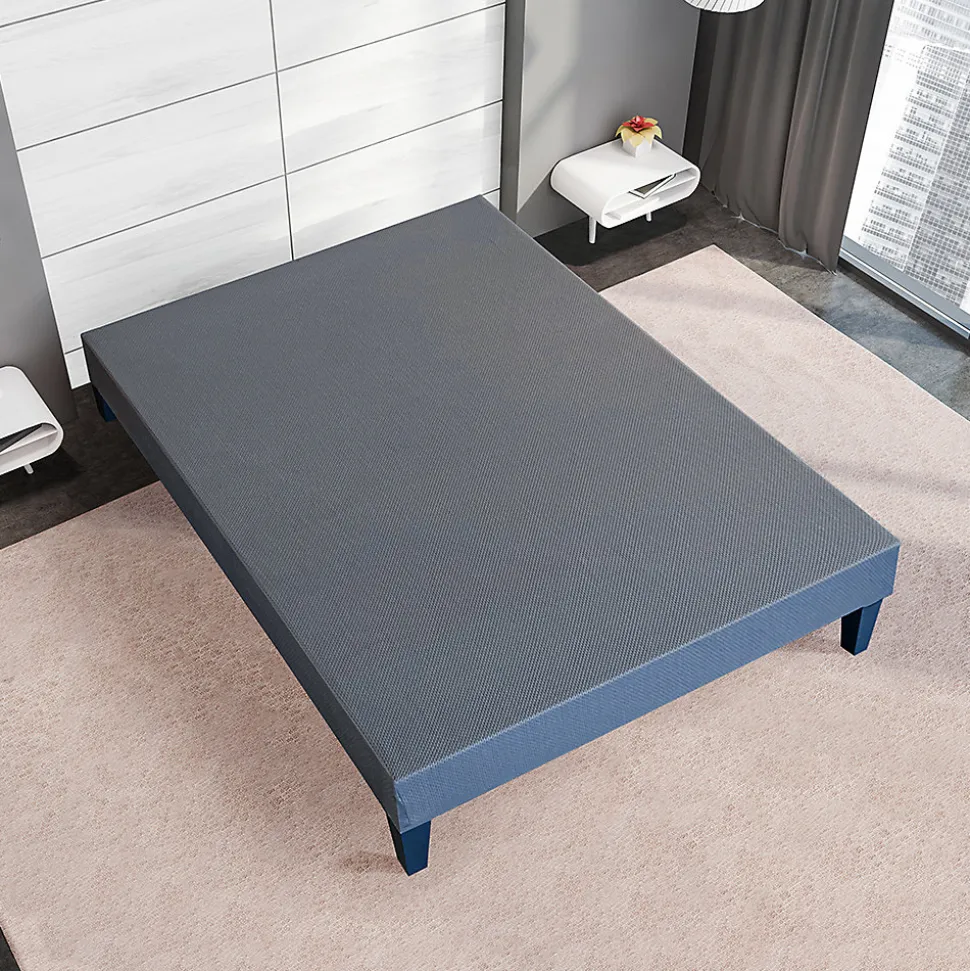 Sommier en bois Tapissier Kit 90x200 cm Coloris Gris ciment Livré en kit