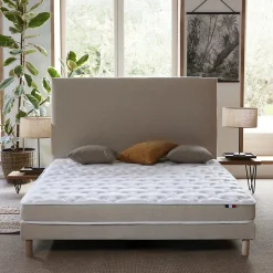 Sommier en kit à lattes beige 140 x 200