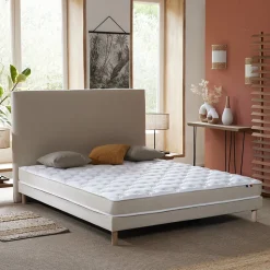 Sommier en kit à lattes beige 180 x 200