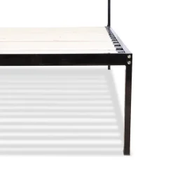 Sommier en métal avec tête de lit Quiétude 140x190 cm Livré en kit