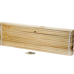 Sommier en pin massif, 15 lattes sans cadre, compatible couchage 90 x 190 et 90 x 200 cm
