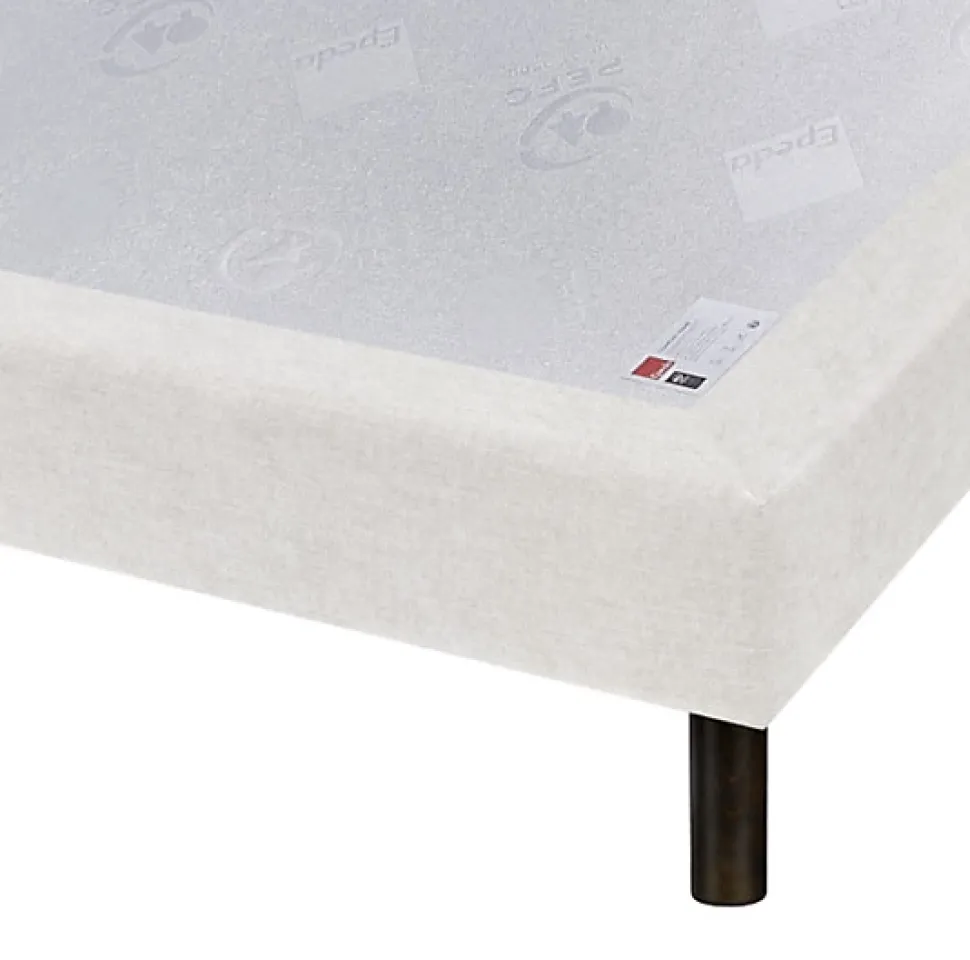 Sommier Epeda CONFORT FERME DECO NATURE 100x200 Tissu gris foncé Lattes