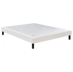 Sommier Epeda CONFORT FERME DECO NATURE 100x200 Tissu gris foncé Lattes