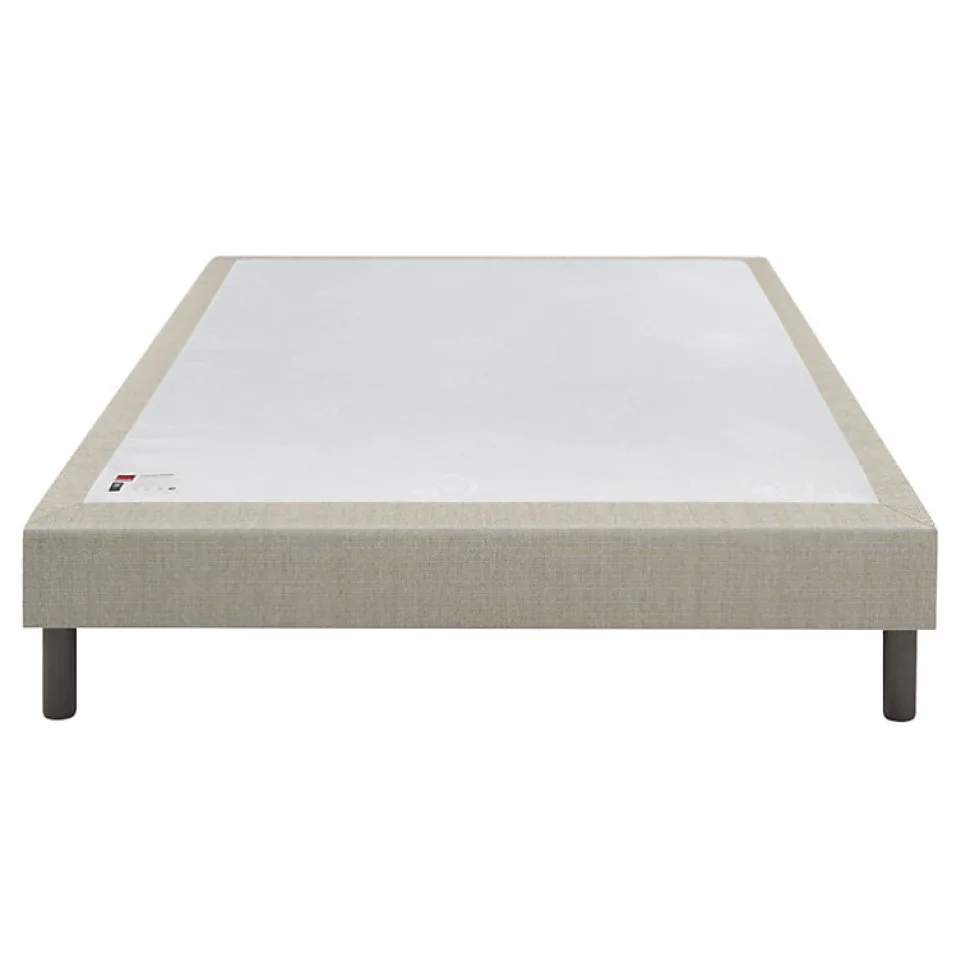 Sommier Epeda CONFORT MEDIUM DECO NATURE 180x200 Tissu gris foncé Lattes