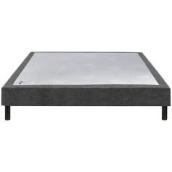 Sommier Epeda CONFORT MEDIUM DECO NATURE 200x200 Tissu gris foncé Lattes
