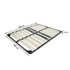 Sommier Ergonomique à Lattes Avec Zone Lombaire Renforcée 200x200 Cm