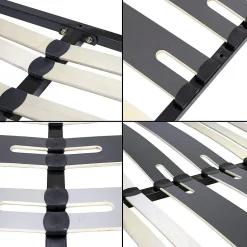 Sommier Ergonomique à Lattes Avec Zone Lombaire Renforcée 200x200 Cm