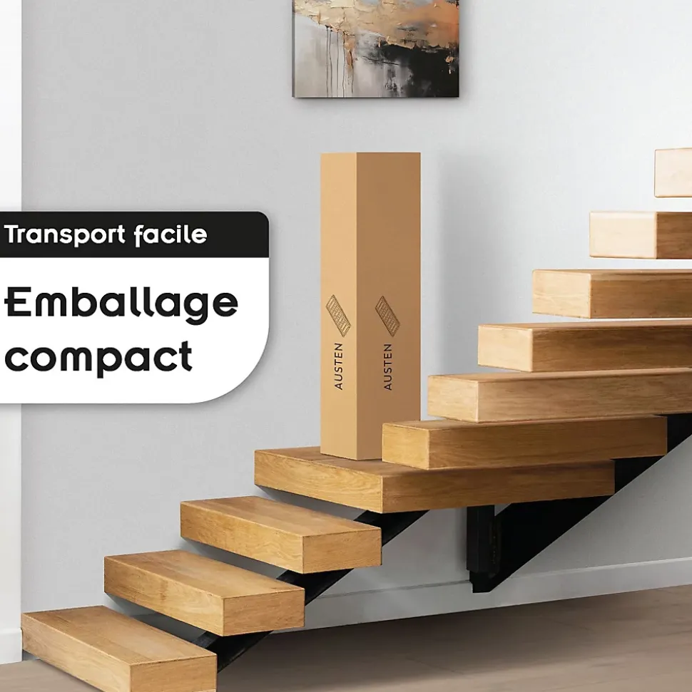 Sommier Ergonomique à Lattes Larges Et Flexibles En Bois De Bouleau 160x200 Cm Sans Pieds