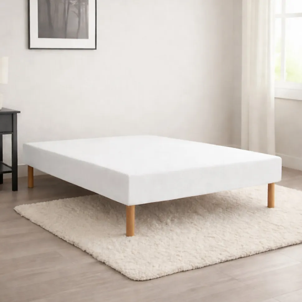 Sommier Essenzia TRADITION GRAPHIC 19cm Blanc 100x190 Lattes