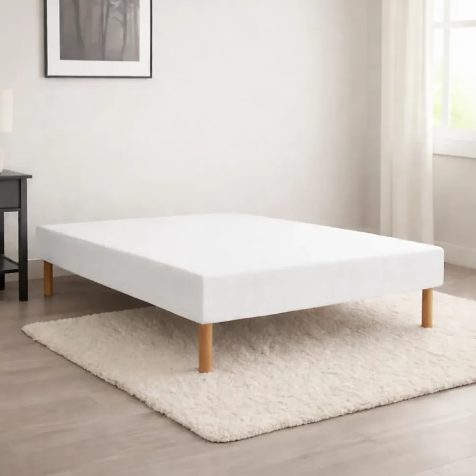 Sommier Essenzia TRADITION GRAPHIC 19cm Blanc 80x220 Lattes