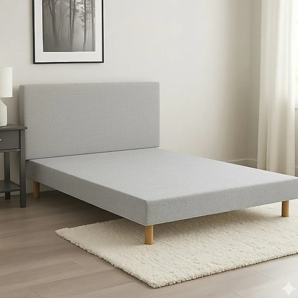 Sommier Essenzia TRADITION GRAPHIC 13cm Couleur 90x200 Gris clair Lattes