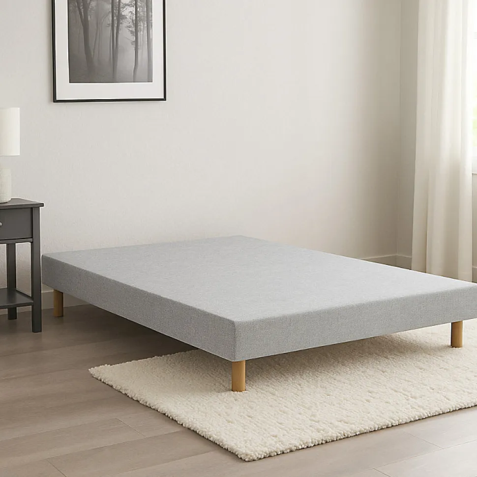 Sommier Essenzia TRADITION GRAPHIC 19cm Couleur 120x200 Gris clair Lattes