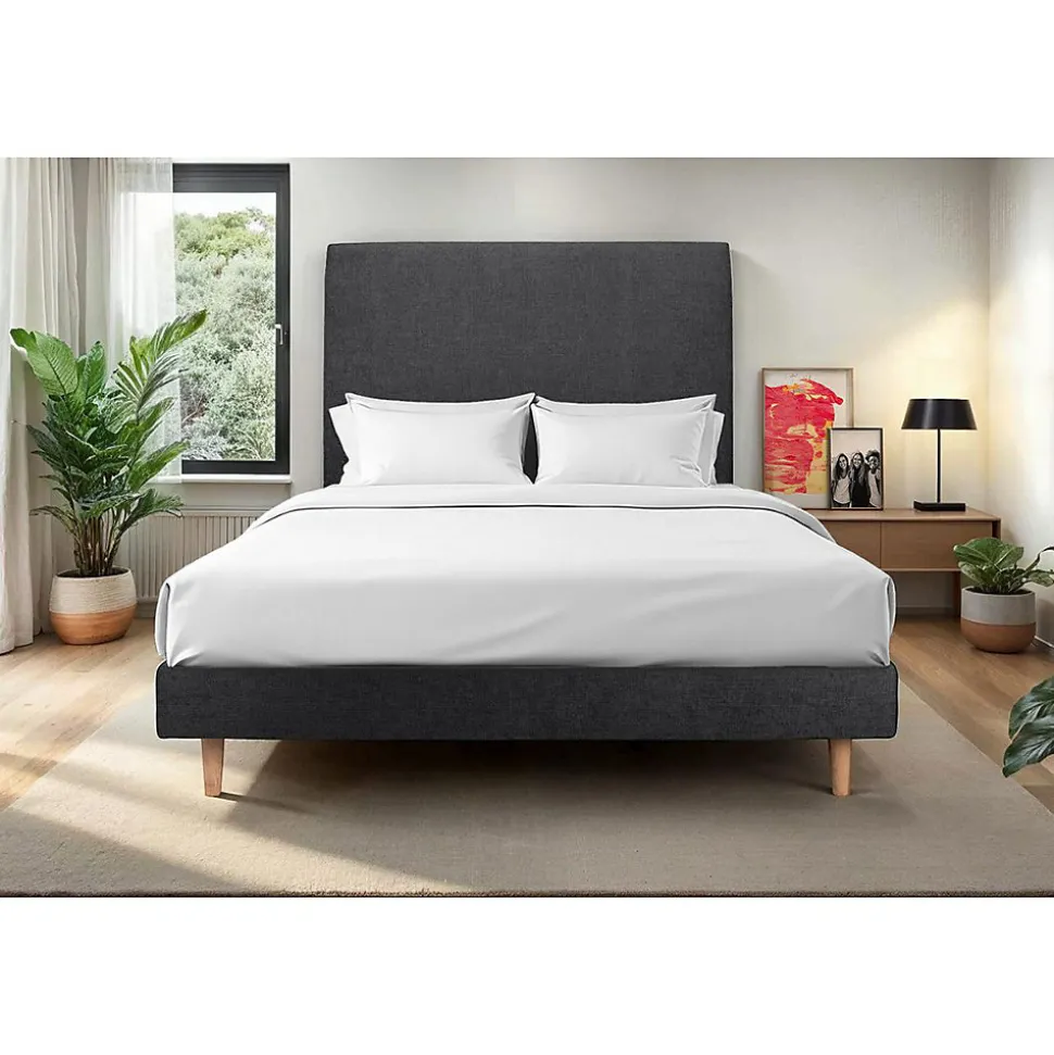 Sommier Kit Tissu Noir 180x200 H29cm