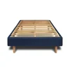 Sommier Kit Velours Bleu 90x200 H29cm