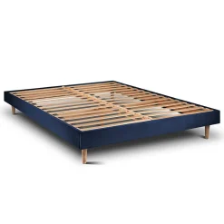 Sommier Kit Velours Bleu 180x200 H29cm