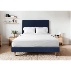 Sommier Kit Velours Bleu 180x200 H29cm