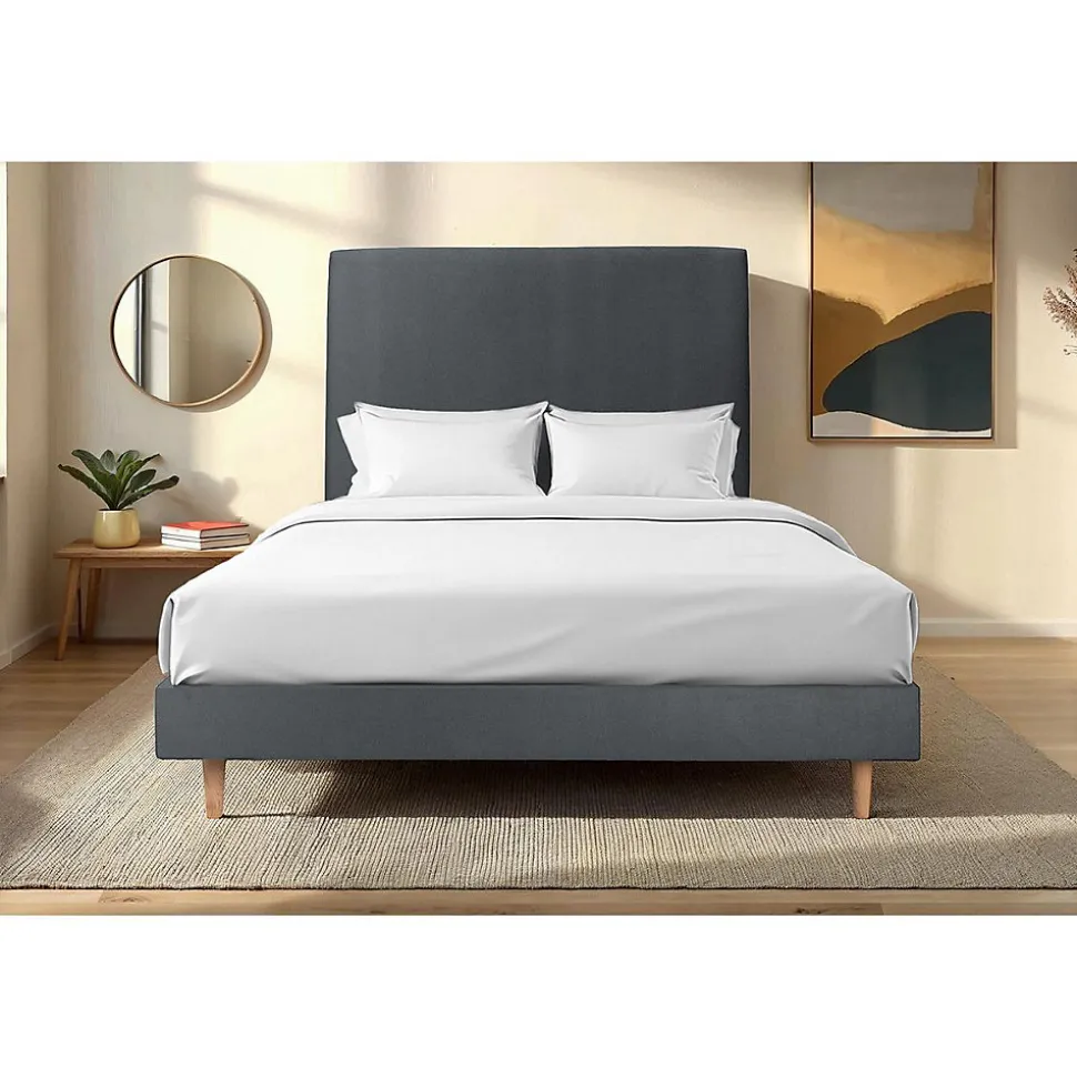 Sommier Kit Velours Gris anthracite 140x200 H29cm