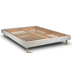 Sommier Kit Velours Gris clair 160x200 H29cm