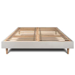 Sommier Kit Velours Gris clair 160x200 H29cm