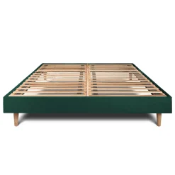Sommier Kit Velours Vert 200x200 H29cm