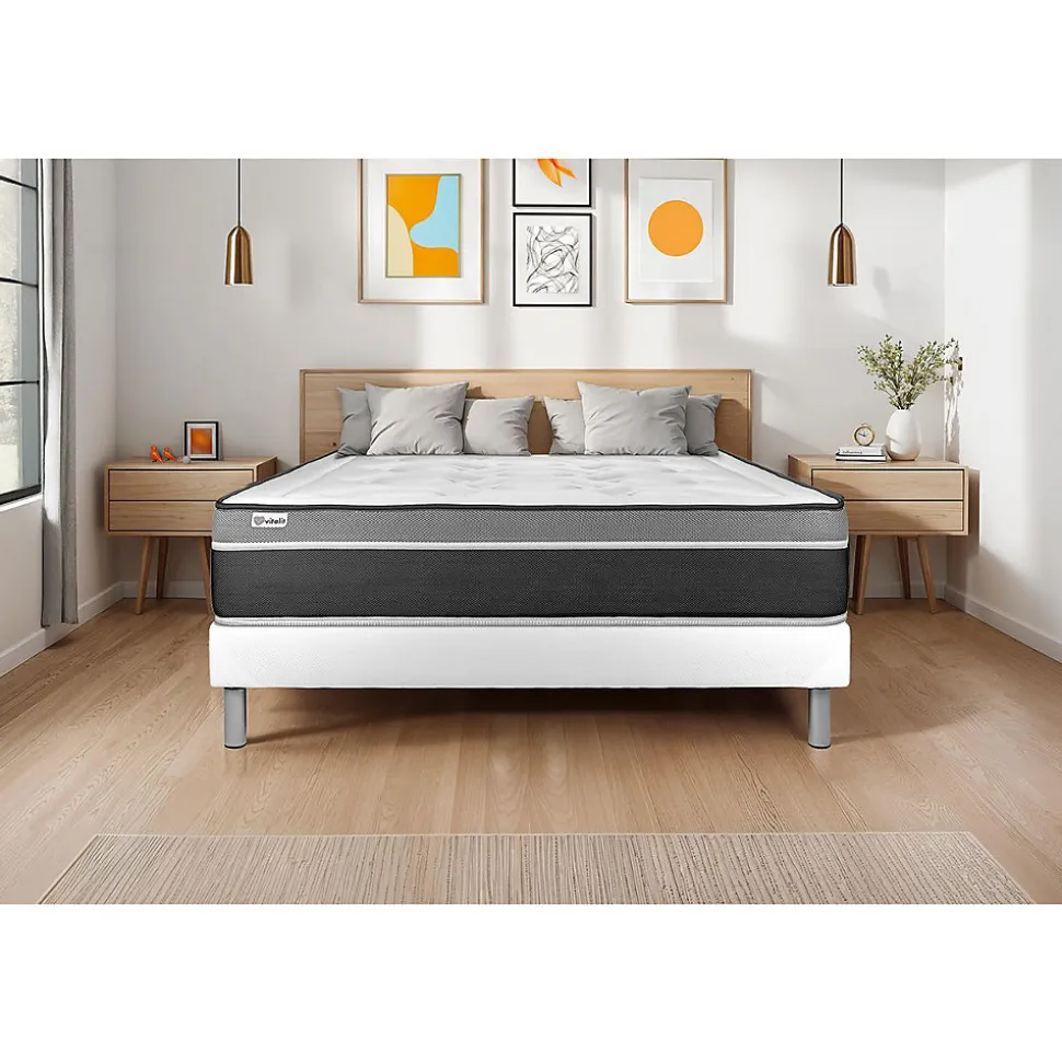 Sommier KIT VITAL'SOM Blanc 160 x 200 cm