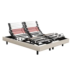 Sommier électrique Epeda HORIZON 90x200 Lin Lattes